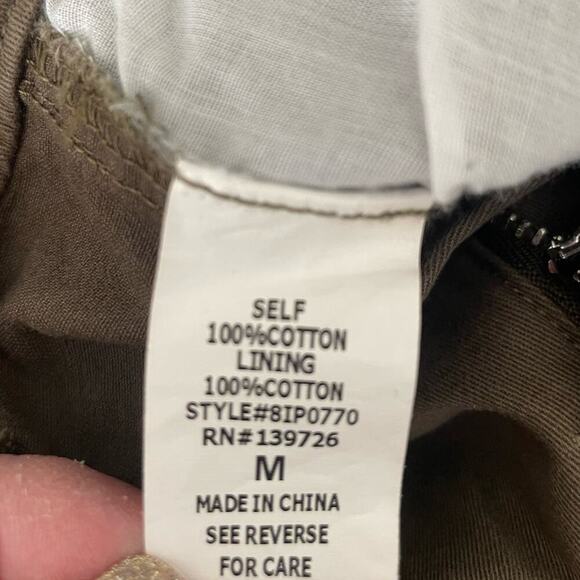 Y2K Sorella Moon Women Cotton Cargo Jogger Pants M Khaki Utility Gorp Streetwear - Picture 10 of 11